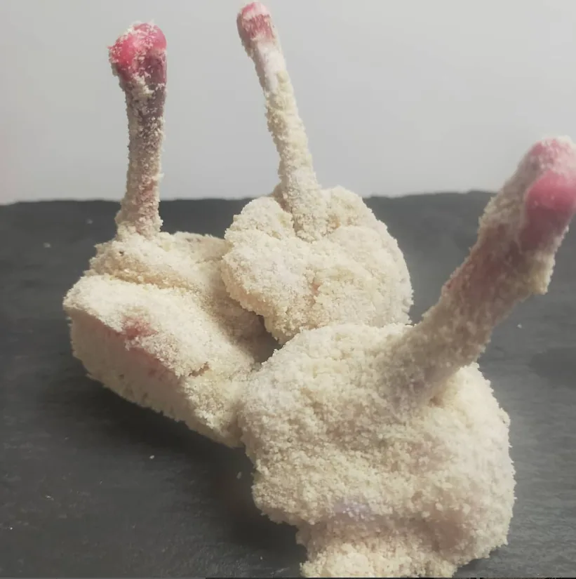 Breaded chicken wing bites