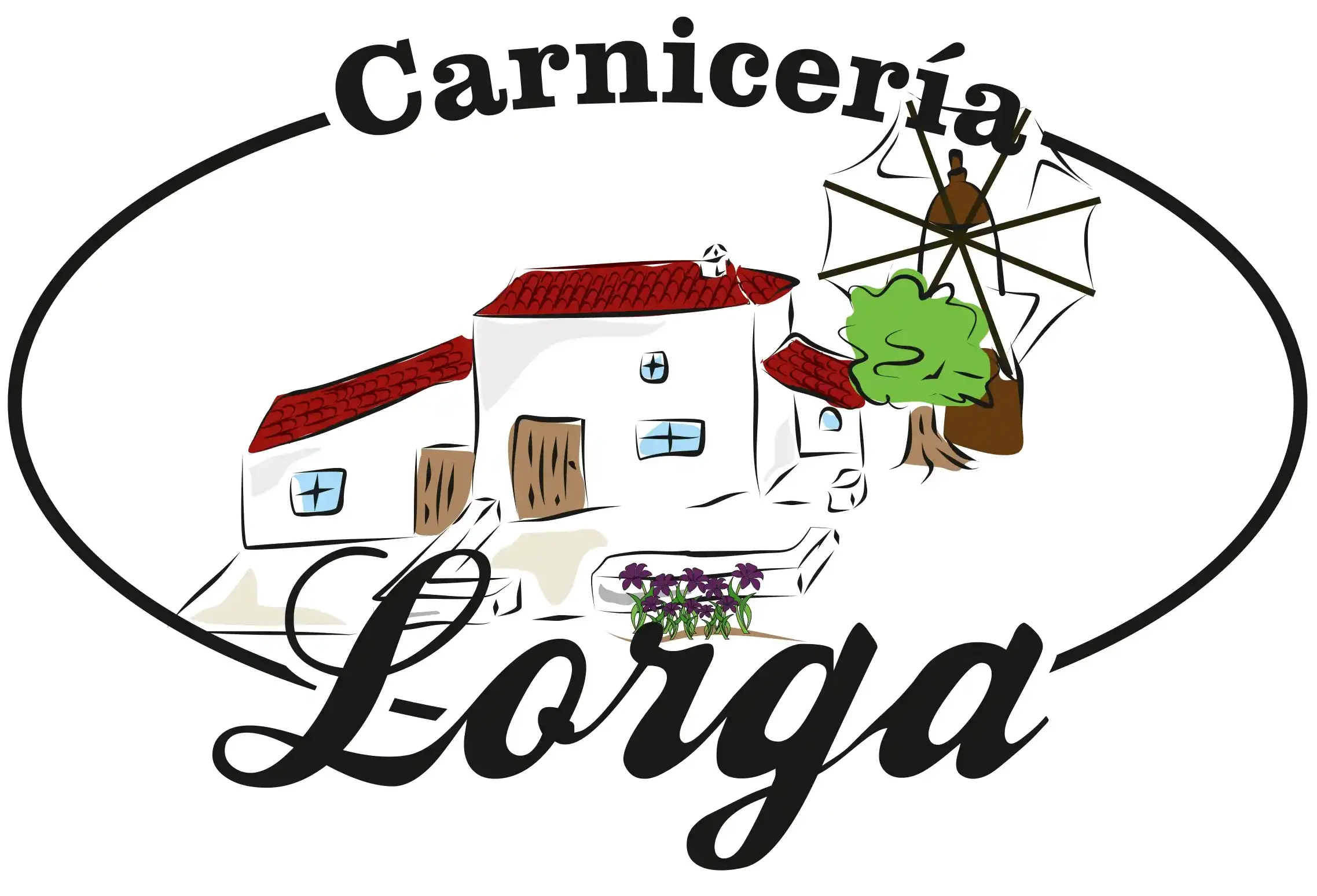 Logo con casa de Carnicería Lorga